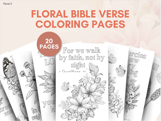 20 Floral Bible Verse Coloring Pages