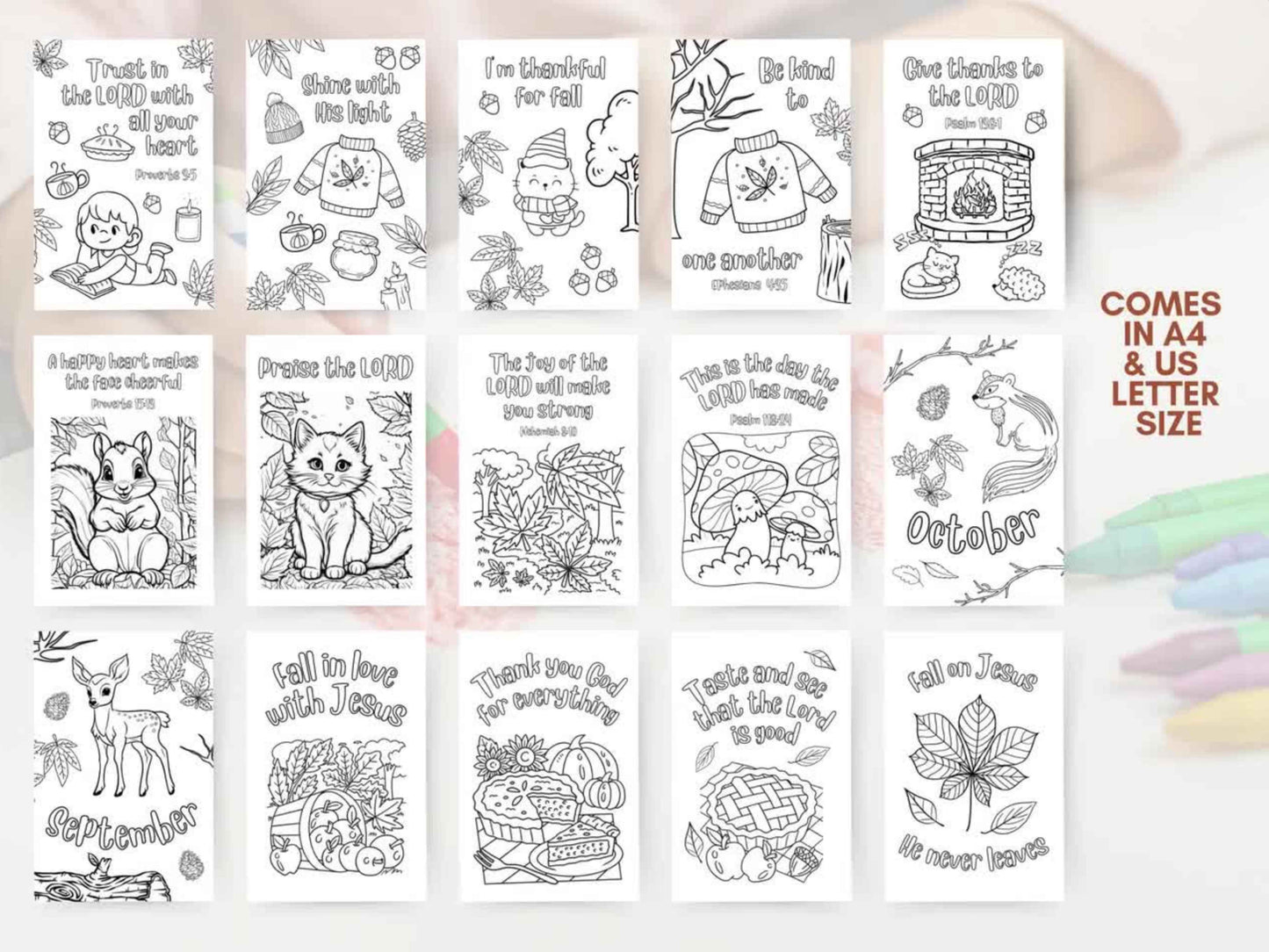 15 Fall Sunday School Coloring Pages