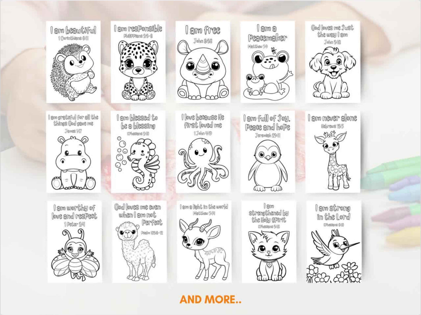 20 Bible Verse Affirmation Coloring Pages - Part II
