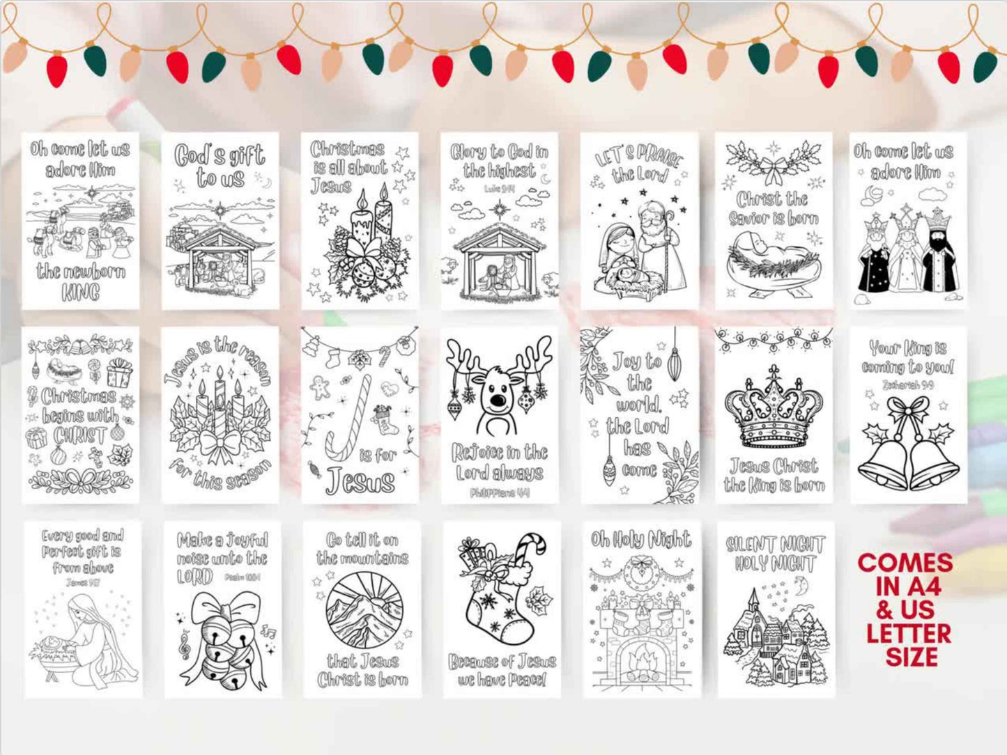 20 Christmas Sunday School Coloring Pages