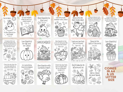 20 Thanksgiving Fall Coloring Pages