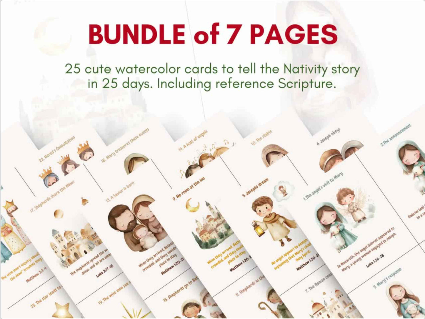 Nativity Story Advent Calendar for Kids