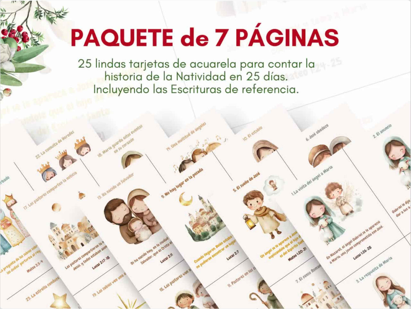 SPANISH Calendario de Adviento de la Historia de la Natividad