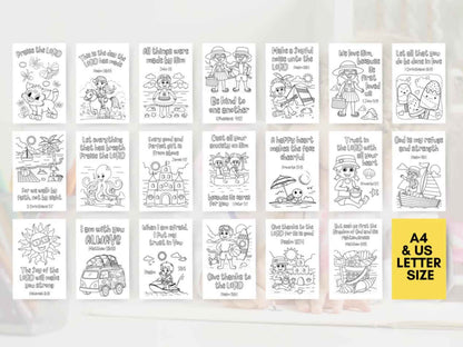 20 Summer Sunday School Bible Verse Coloring Pages