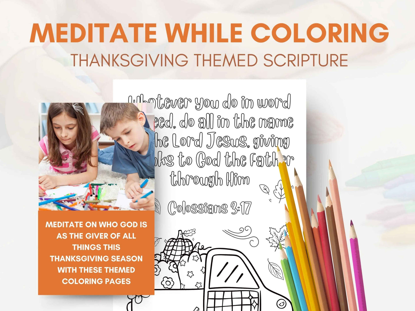 20 Christian Thanksgiving Coloring Pages for Kids