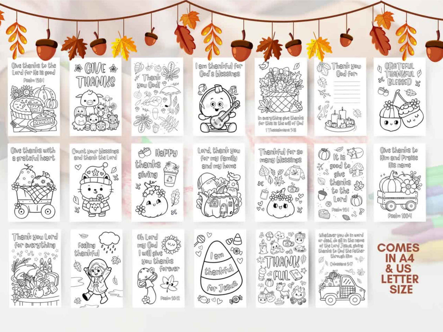 20 Christian Thanksgiving Coloring Pages for Kids