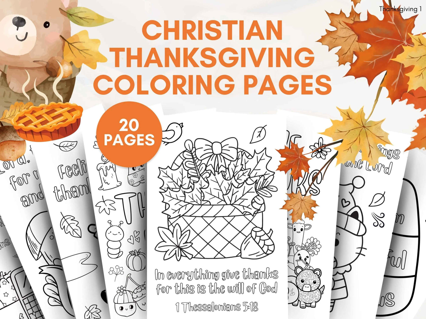 20 Christian Thanksgiving Coloring Pages for Kids