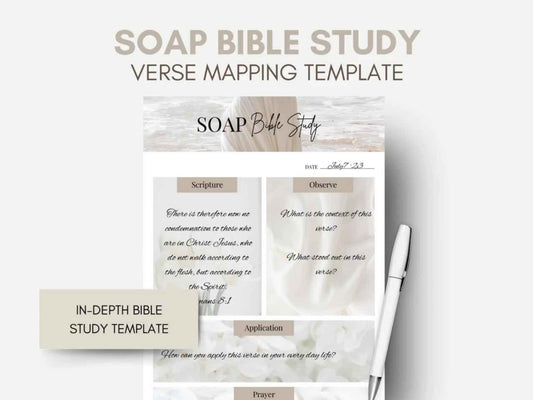 Soap Bible Study Verse Mapping Template