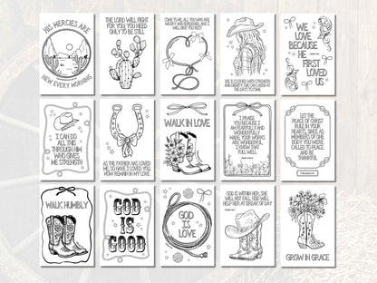 15 Western Bible Verse Coloring Pages