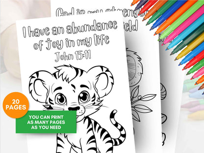20 Bible Verse Affirmation Coloring Pages - Part I