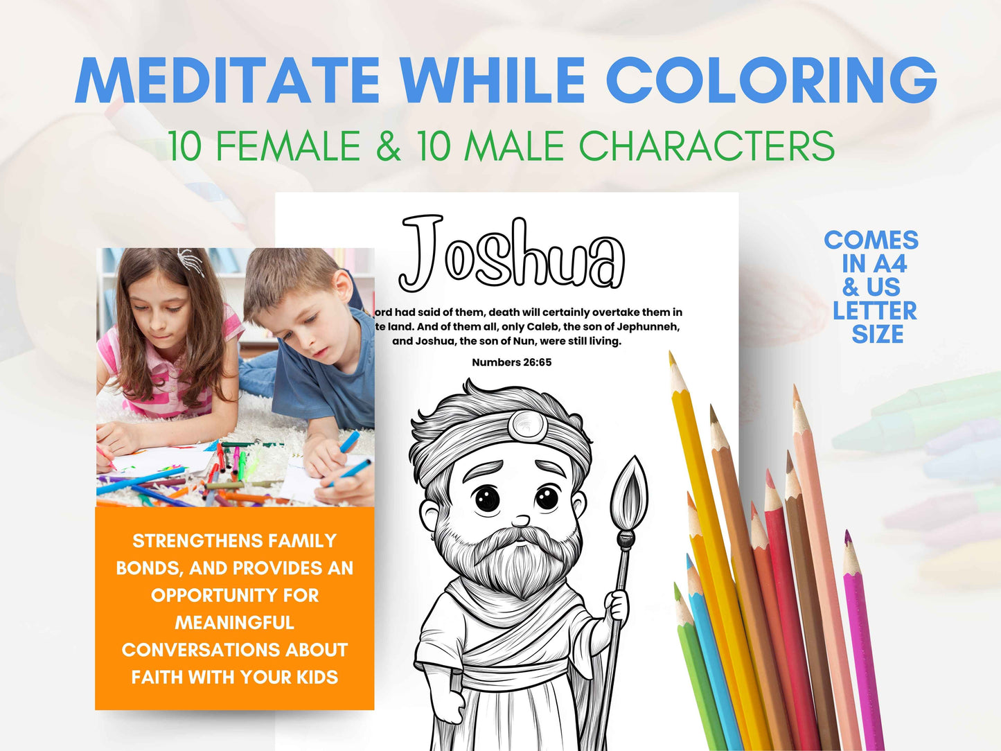 20 Biblical Characters Coloring Pages
