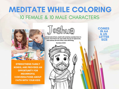 20 Biblical Characters Coloring Pages