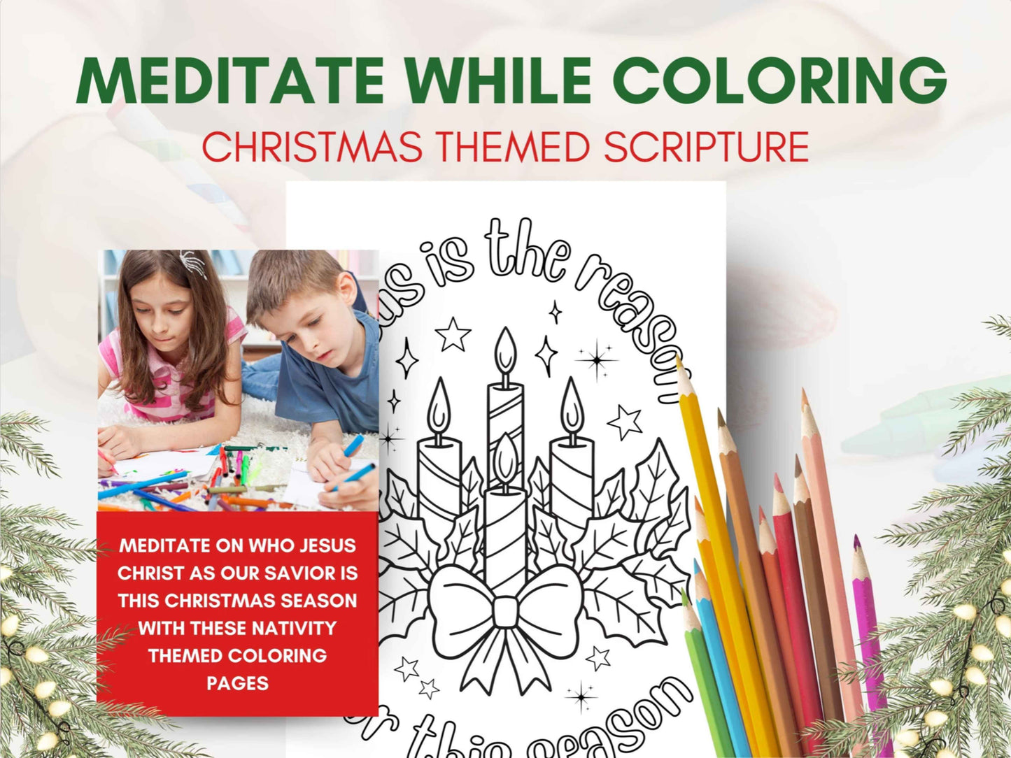 20 Christmas Sunday School Coloring Pages