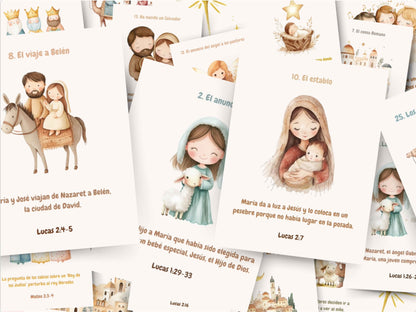 SPANISH Calendario de Adviento de la Historia de la Natividad