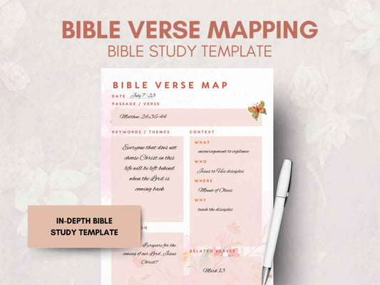 Bible Study Verse Mapping Template