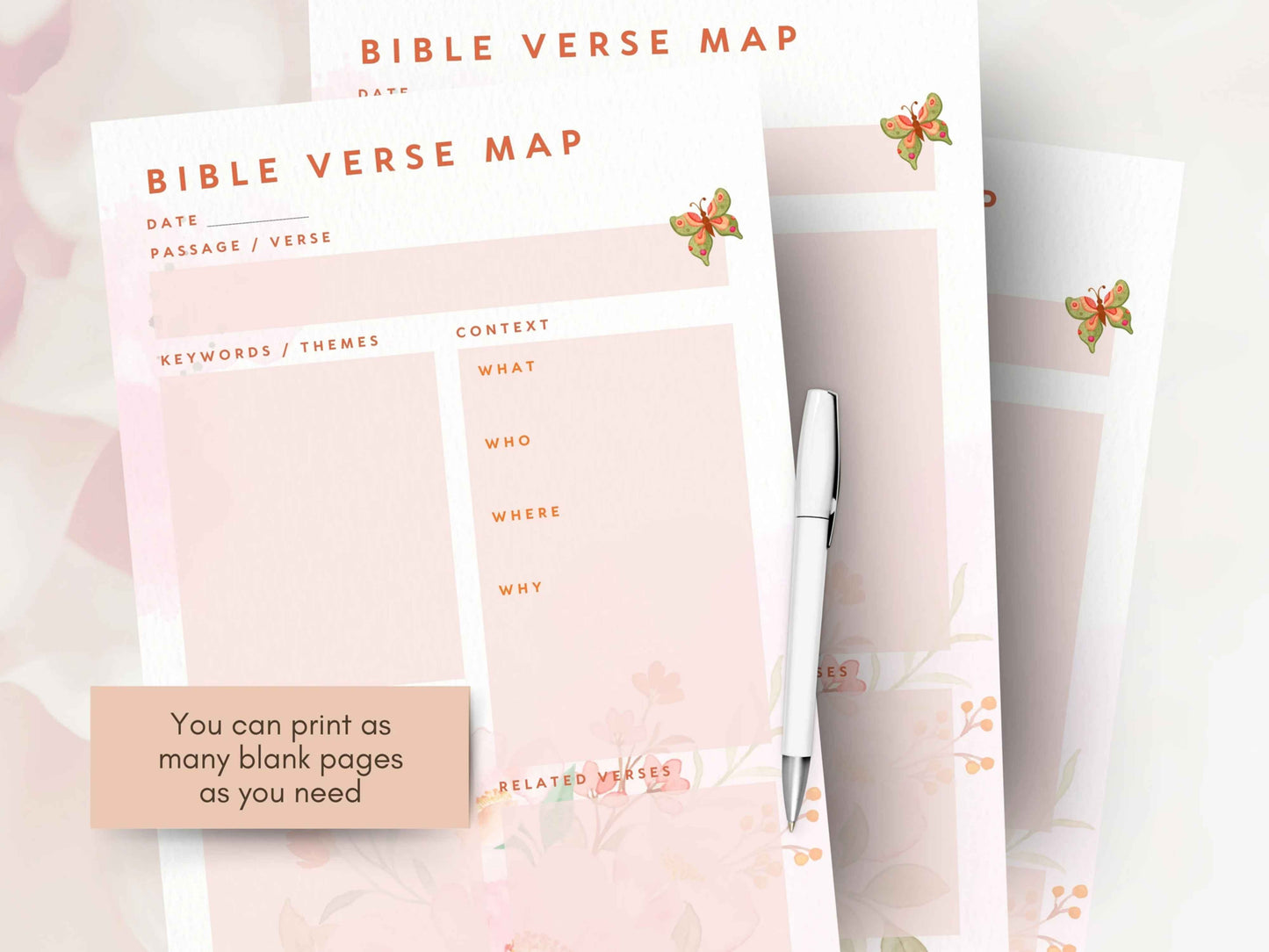 Bible Study Verse Mapping Template