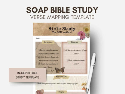 Soap Bible Study Verse Mapping Template