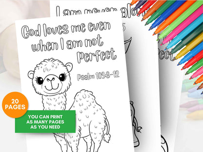 20 Bible Verse Affirmation Coloring Pages - Part II