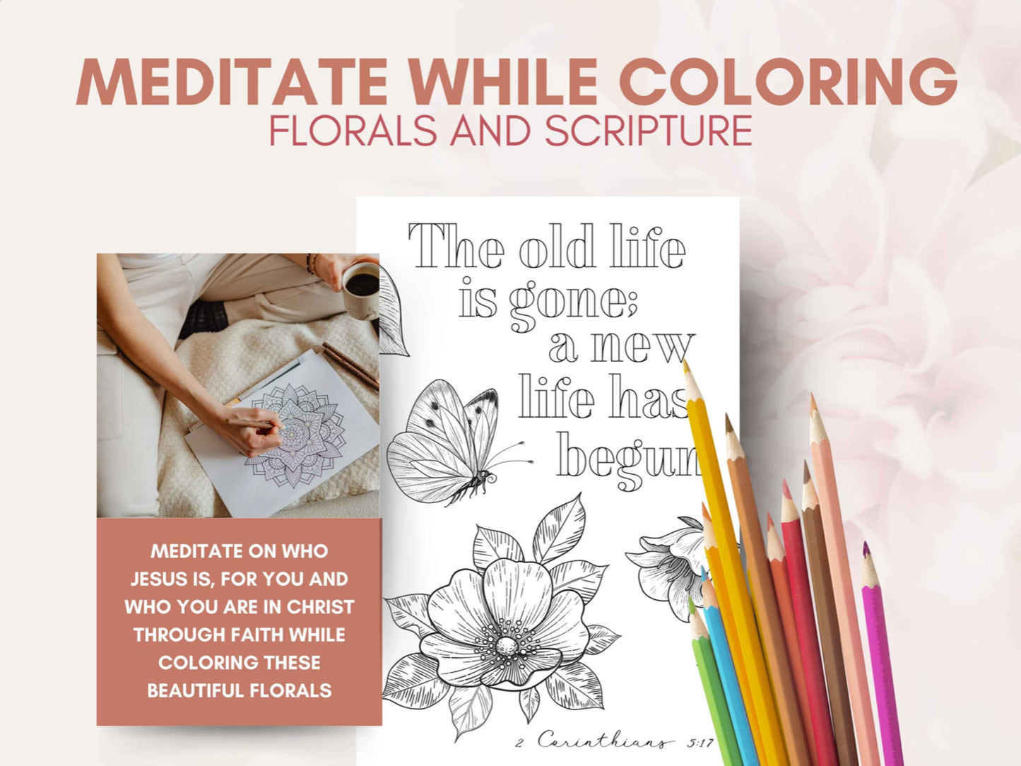 20 Floral Bible Verse Coloring Pages
