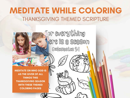 20 Thanksgiving Fall Coloring Pages