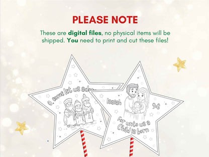 Nativity Coloring Star Craft for Christmas