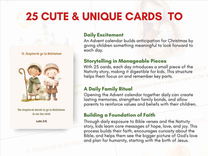 Nativity Story Advent Calendar for Kids