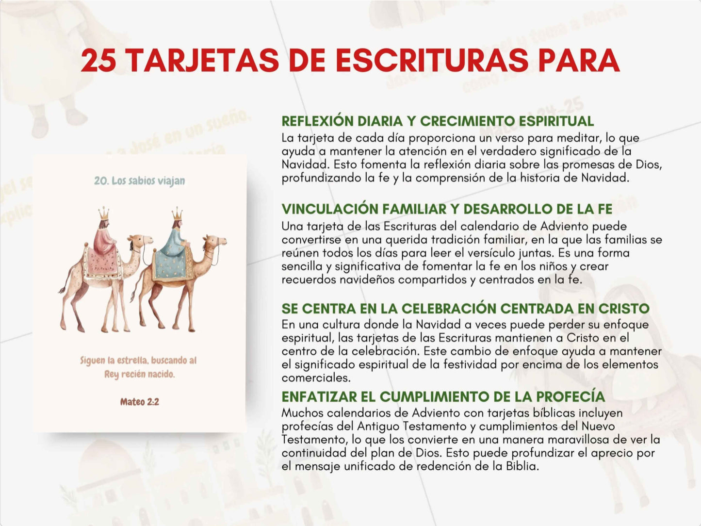 SPANISH Calendario de Adviento de la Historia de la Natividad