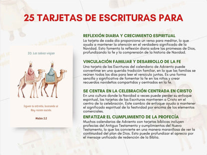 SPANISH Calendario de Adviento de la Historia de la Natividad