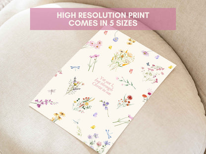 Yet Not I, But Through Christ in Me - Wildflowers Poster