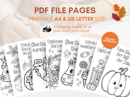 20 Thanksgiving Fall Coloring Pages