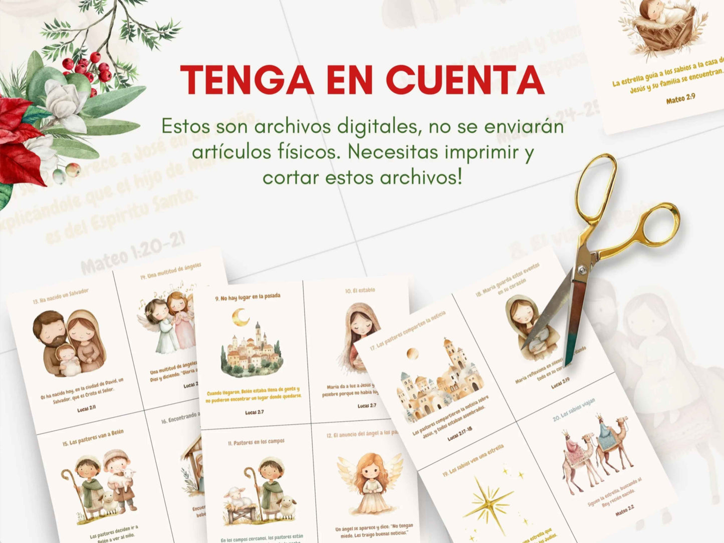SPANISH Calendario de Adviento de la Historia de la Natividad