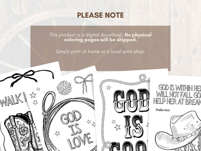 15 Western Bible Verse Coloring Pages