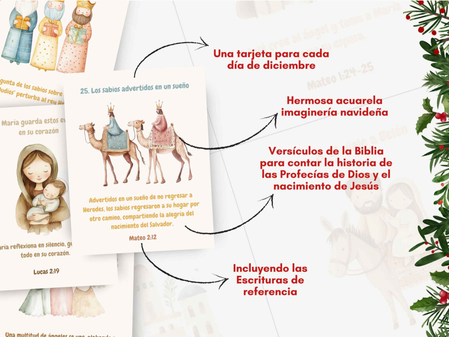 SPANISH Calendario de Adviento de la Historia de la Natividad