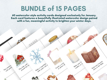 JANUARY - Printable Family Activity Flashcards