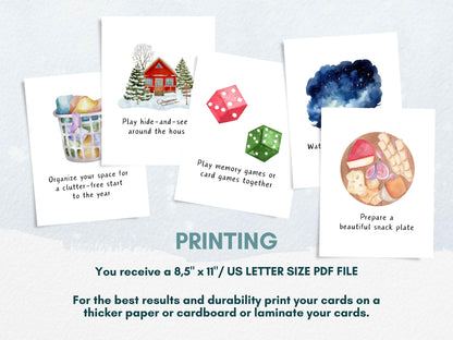 JANUARY - Printable Family Activity Flashcards