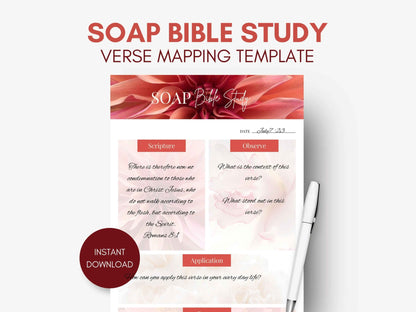 Soap Bible Study Template