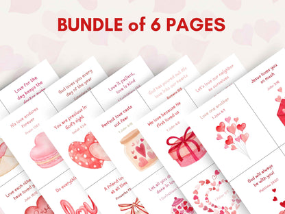 Christian Bible Verse Valentine Cards Set