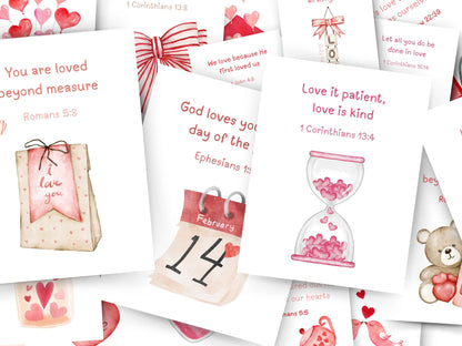 Christian Bible Verse Valentine Cards Set