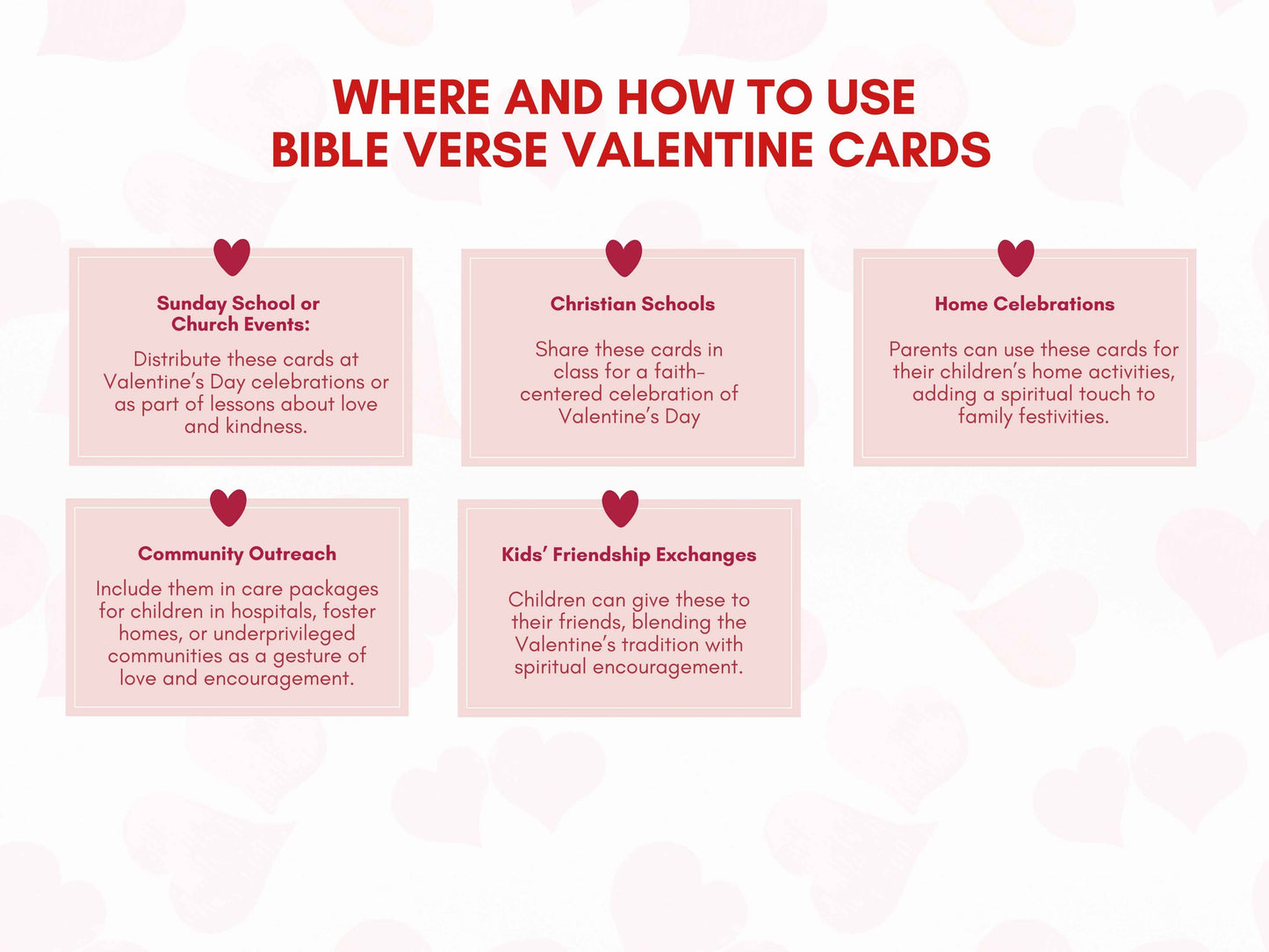 Christian Bible Verse Valentine Cards Set