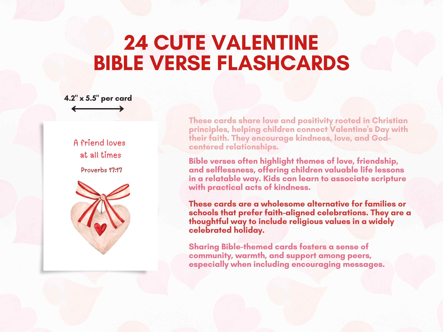 Christian Bible Verse Valentine Cards Set