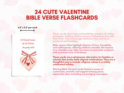 Christian Bible Verse Valentine Cards Set