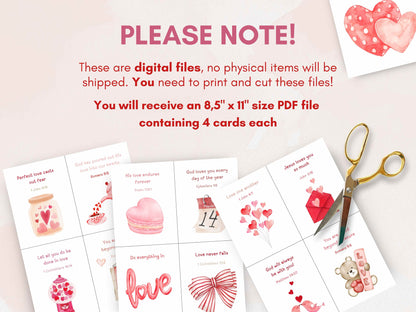 Christian Bible Verse Valentine Cards Set