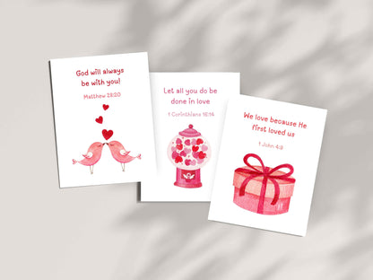 Christian Bible Verse Valentine Cards Set