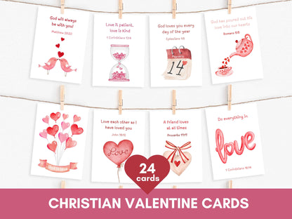 Christian Bible Verse Valentine Cards Set