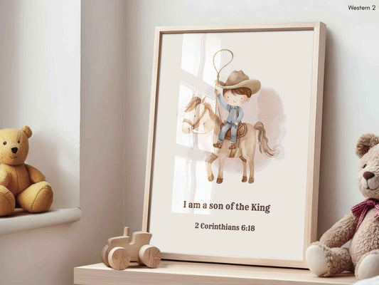 Christian Kids Printable Wall Art - I am a Son of the King