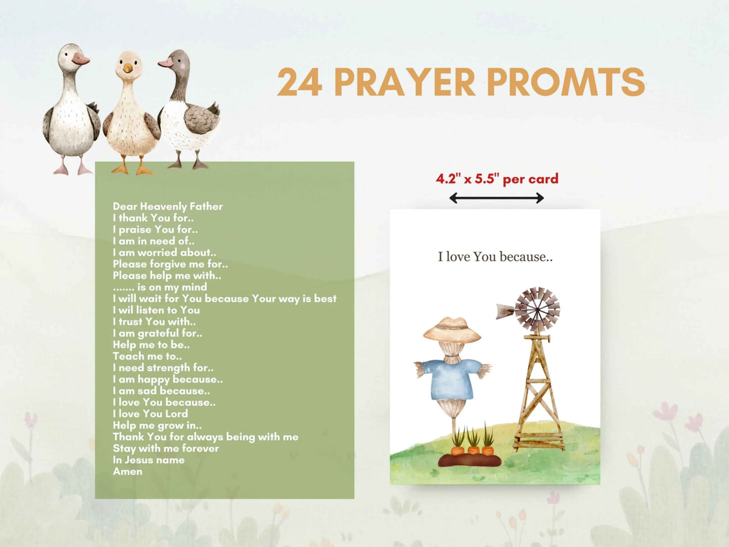 24 Learn How To Pray Cards for Kids - Cute Farm