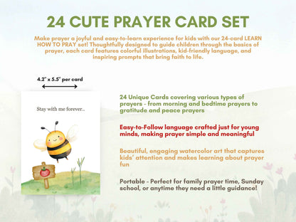 24 Learn How To Pray Cards for Kids - Cute Farm