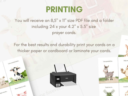 24 Learn How To Pray Cards for Kids - Cute Farm