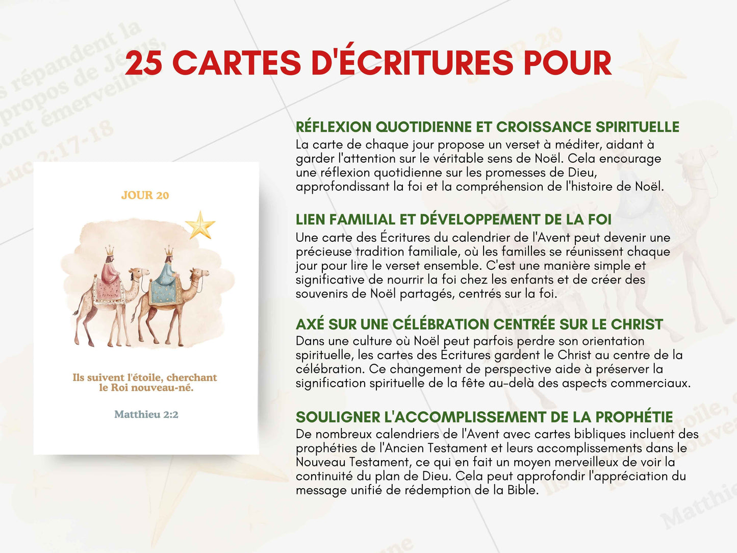 FRENCH Nativity Story Advent Calendar for Kids