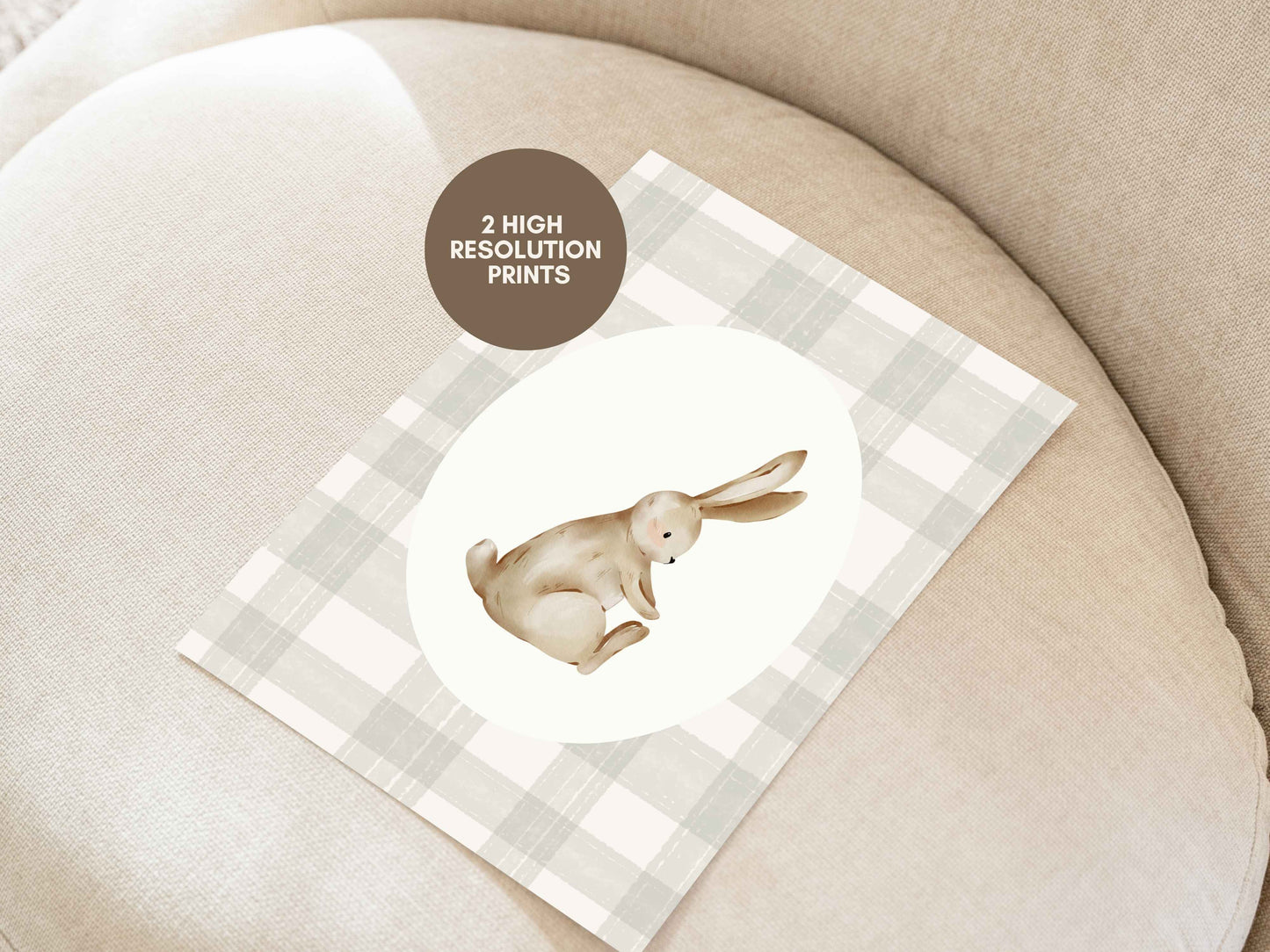 Goose and Bunny Nursery Art Print Set of 2